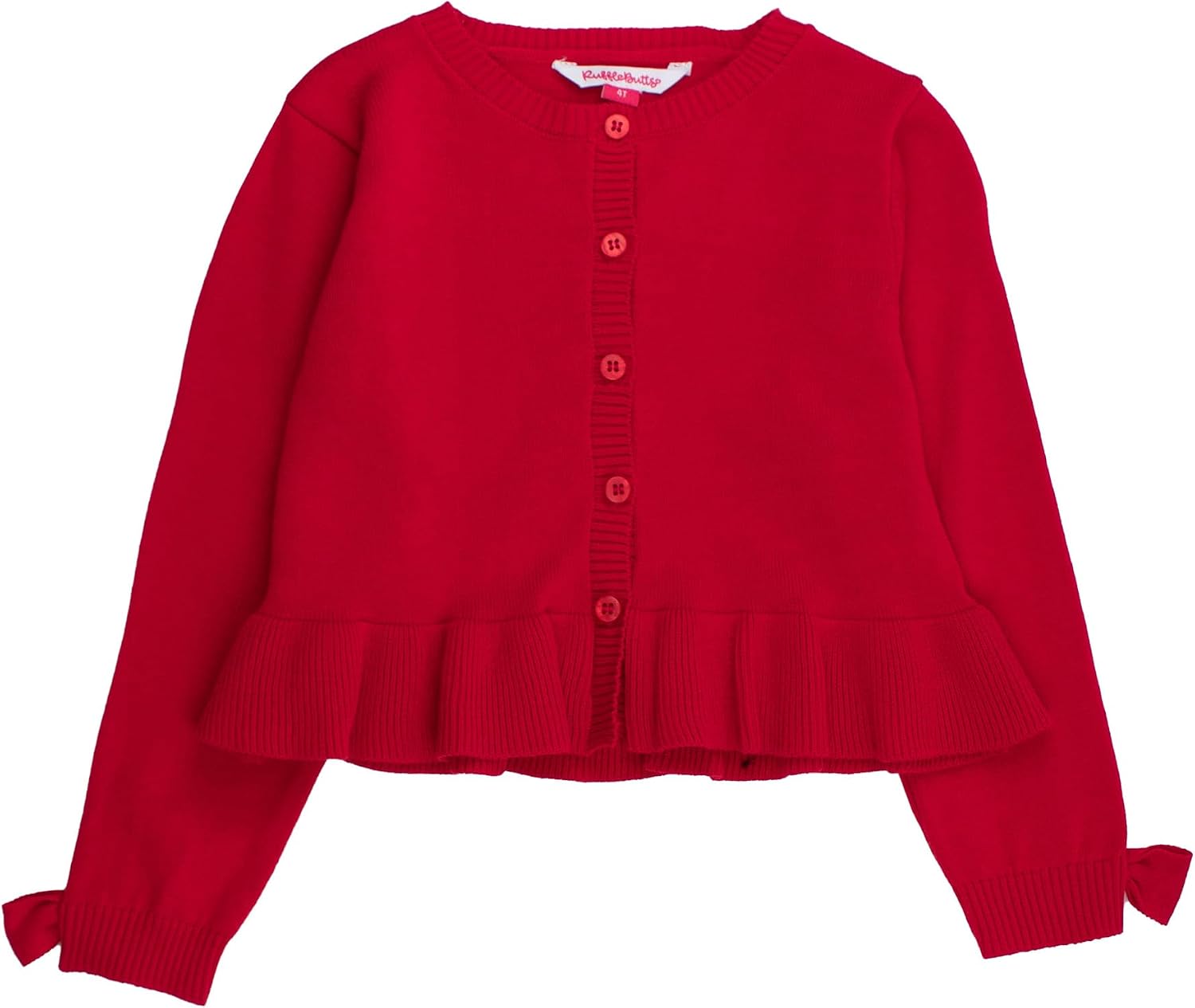 Detalle de RuffleButts Baby Sweater-Knit Cardigan