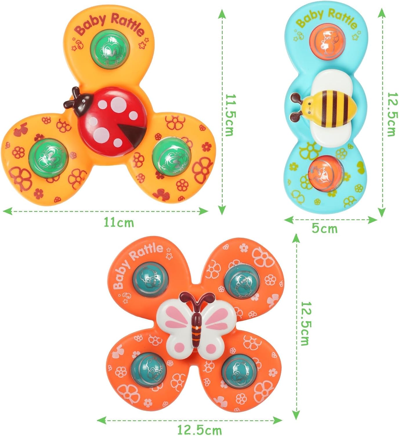 Thumbnail 5 de Ainiv 3PCS Suction Cup Spinner Toy Set – sensory spinners for babies and toddlers