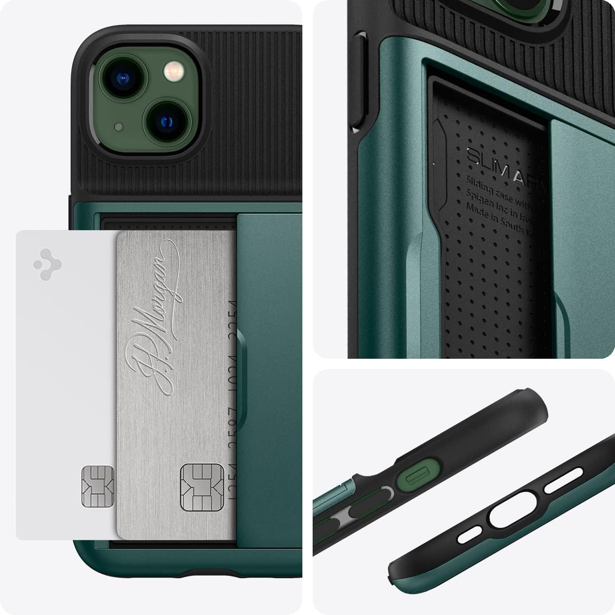 Thumbnail 6 de Coque Spigen Slim Armor CS pour iPhone 13 – Vert Nuit ⚙