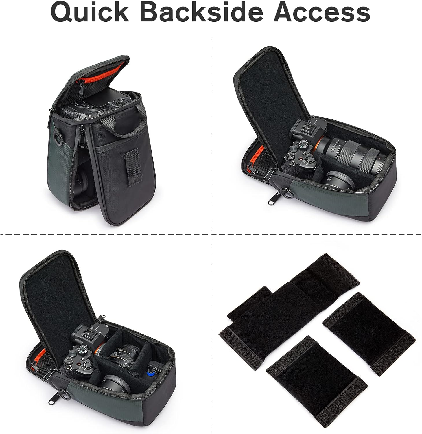 Thumbnail 4 de S-ZONE Camera Crossbody Sling Bag: Waterproof, Shockproof DSLR/SLR Protection for Mirrorless Gear