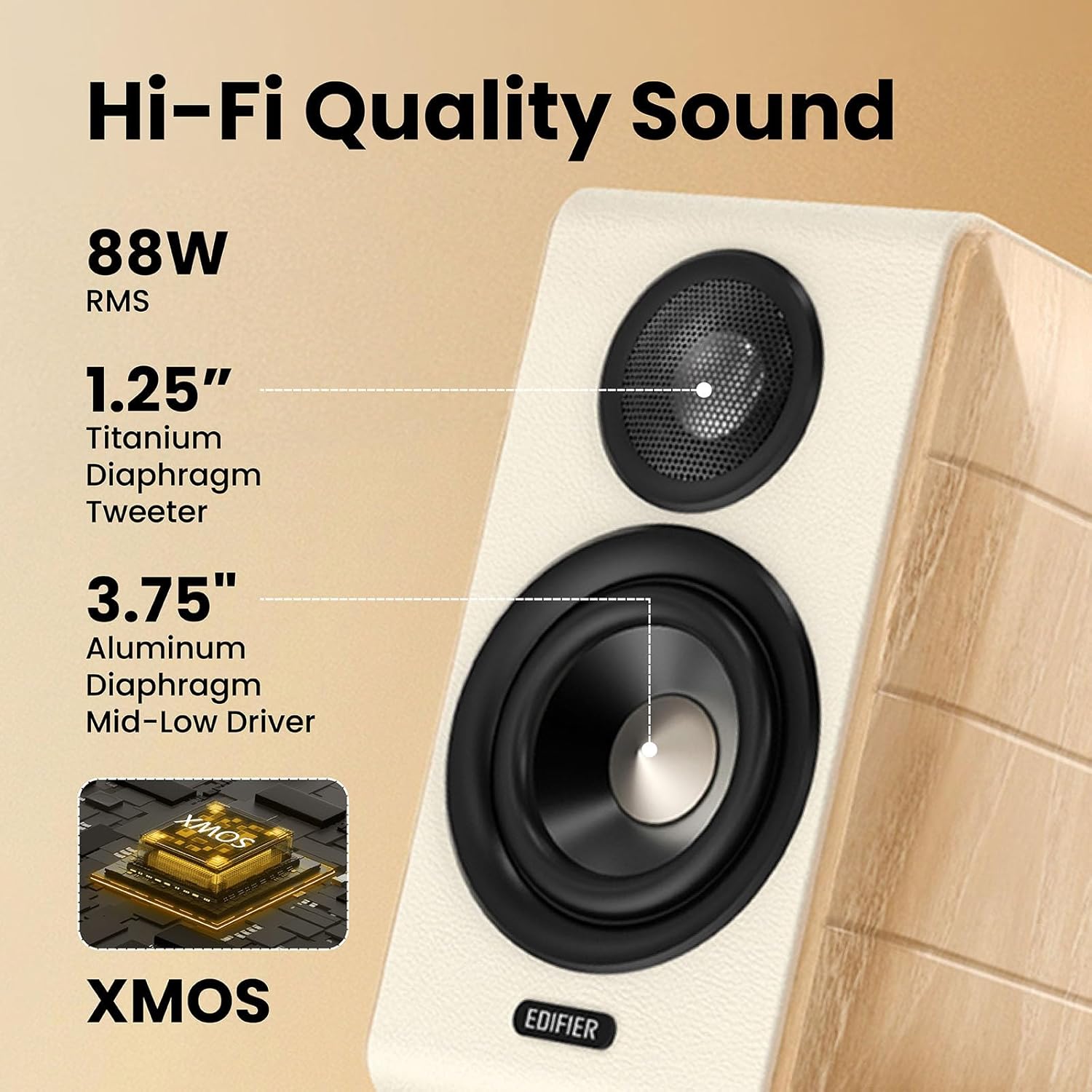 Thumbnail 1 de Edifier S880DB MKII 88W Hi‑Res Bookshelf Speakers