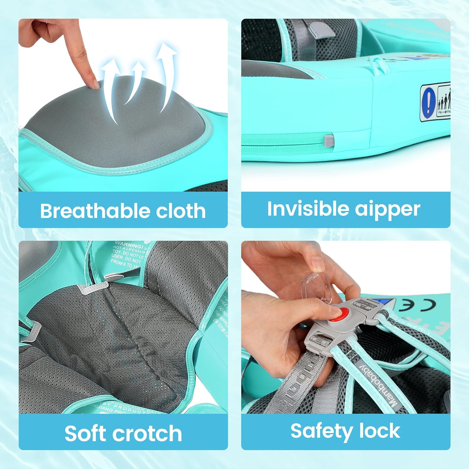 Thumbnail 2 de Mambobaby Float Add Tail Baby/Infant Swim Float with Canopy (UPF 50+)