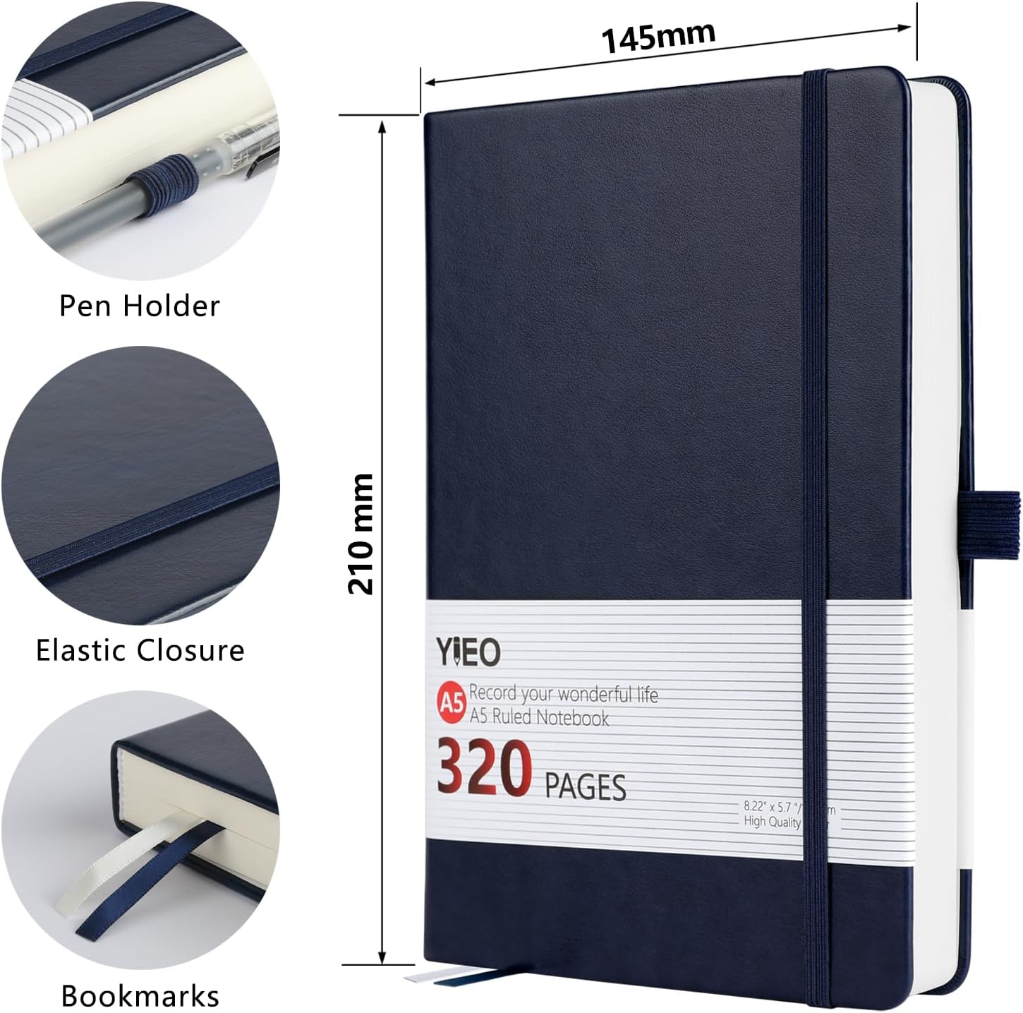 Detalle 2 de Notebook A5 Hardback Thick Journal 320 Pages