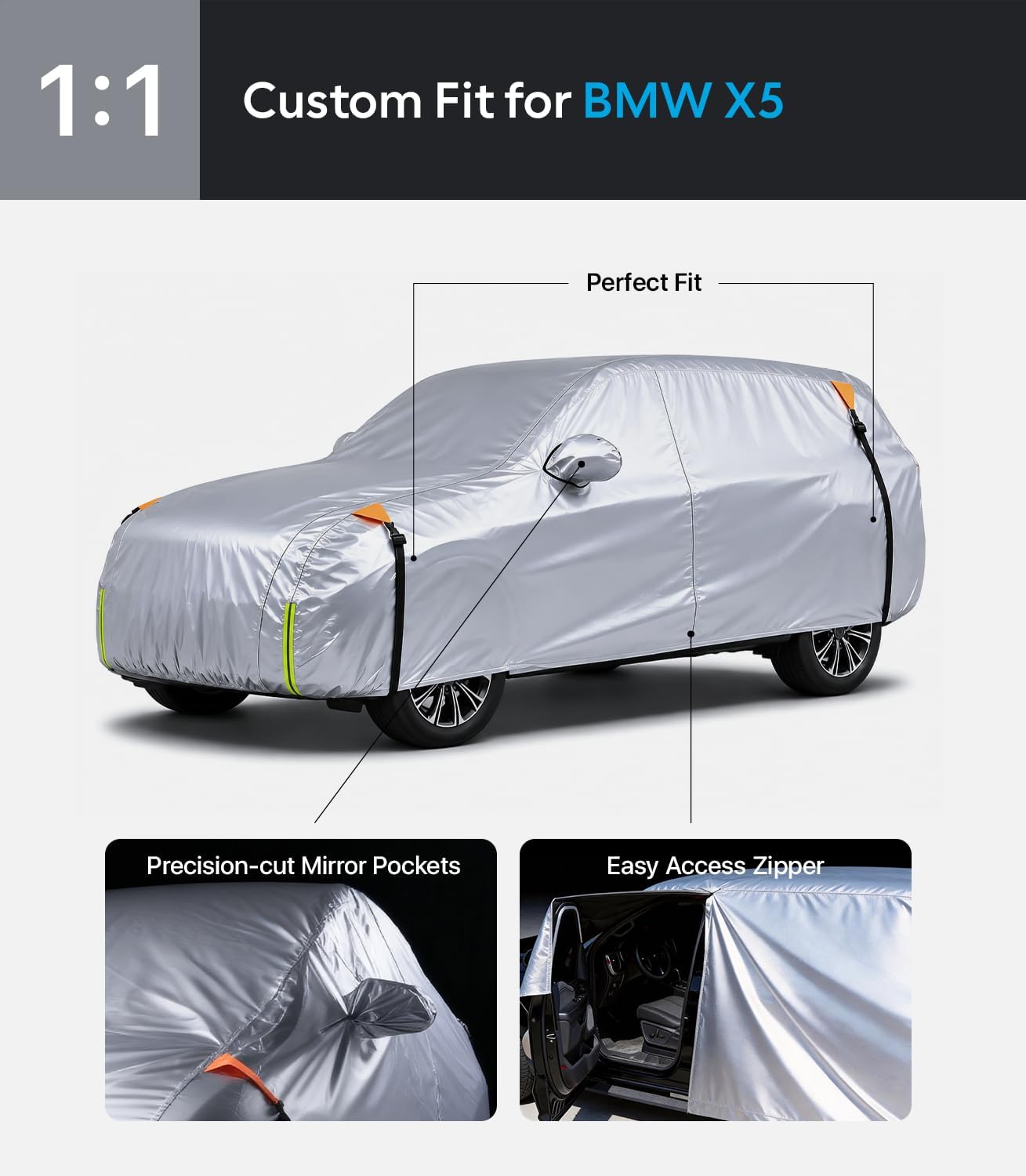 Thumbnail 1 de Wigoo BMW X5 Car Cover Accessories (2007-2026): Custom-Fit, Weatherproof SUV Cover