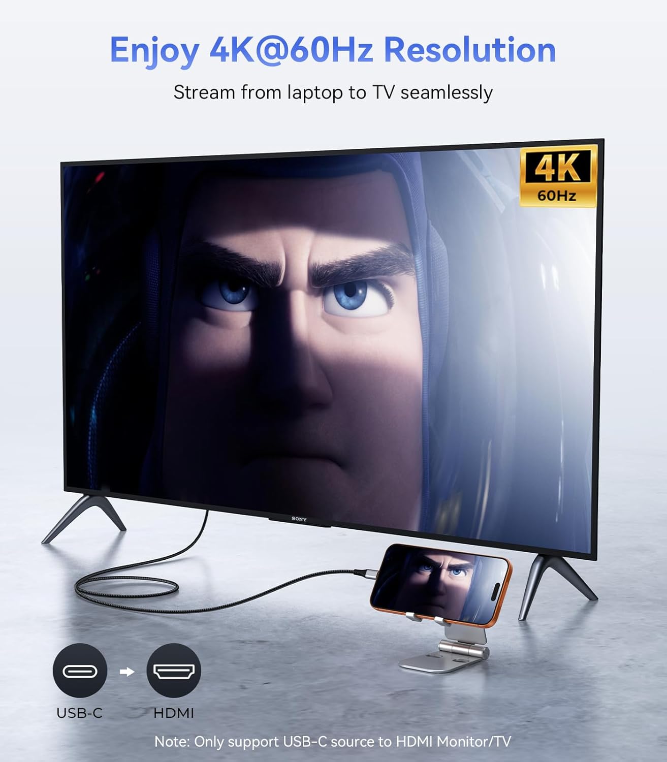 Thumbnail 2 de HOPLAZA USB C to HDMI 4K@60Hz cable