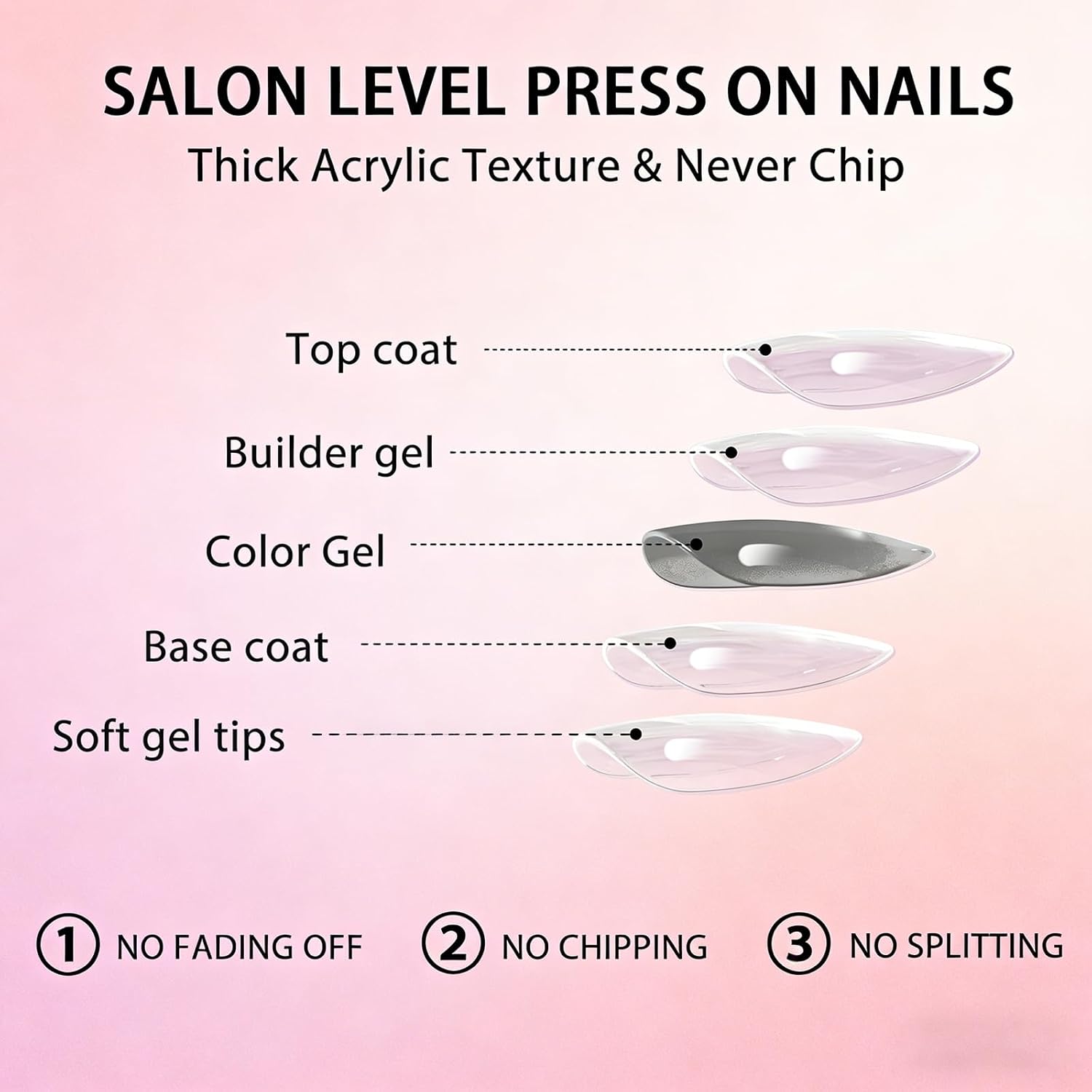 Thumbnail 6 de Short Almond Press-On Nails, 24-Piece Kit