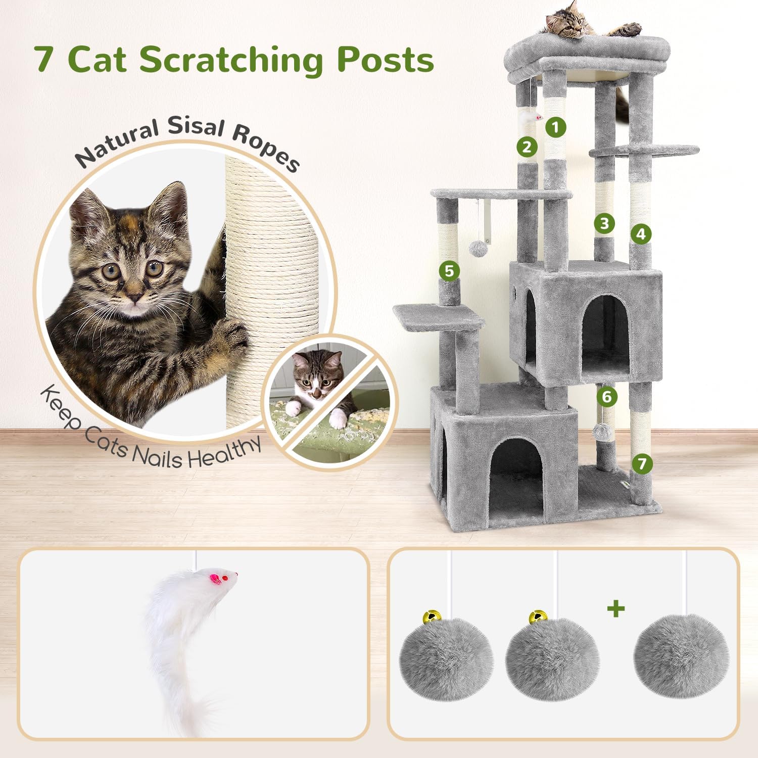 Detalle 2 de Globlazer Cat Tree, 61-Inch