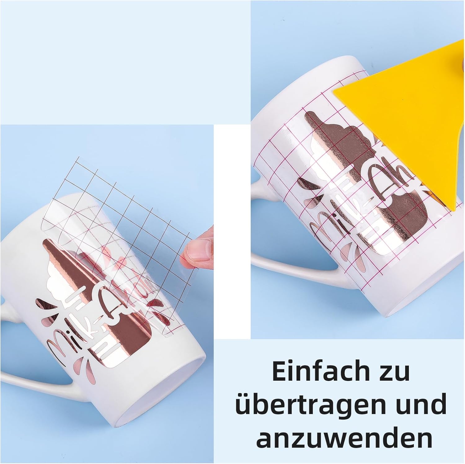 Thumbnail 4 de IModeur Vinylfolie Rollensatz 30,5 x 300 cm – Gold Glänzend, Silber Glänzend, Rosegold – 3 Rollen