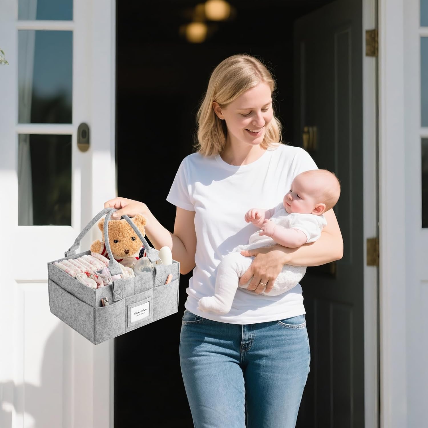 Thumbnail 6 de PaoveFor Diaper Caddy Organizer, 11.8 x 6.3 x 9.0 Inches