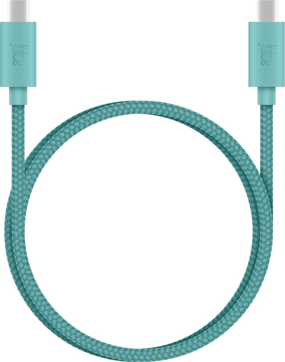 Detalle de Juice Braided Type C 2m Charging Cable – Teal
