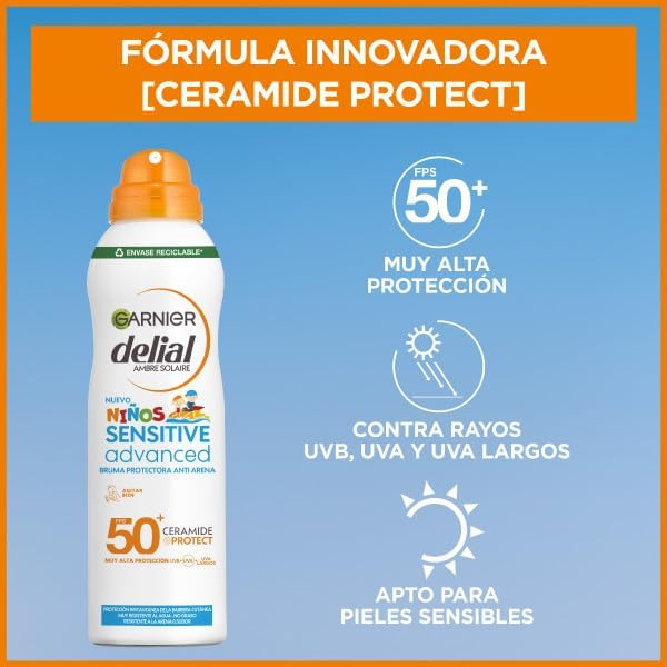 Detalle de Garnier Delial Pack Limitado: Brumas FPS 50+ + Gorro Regalo