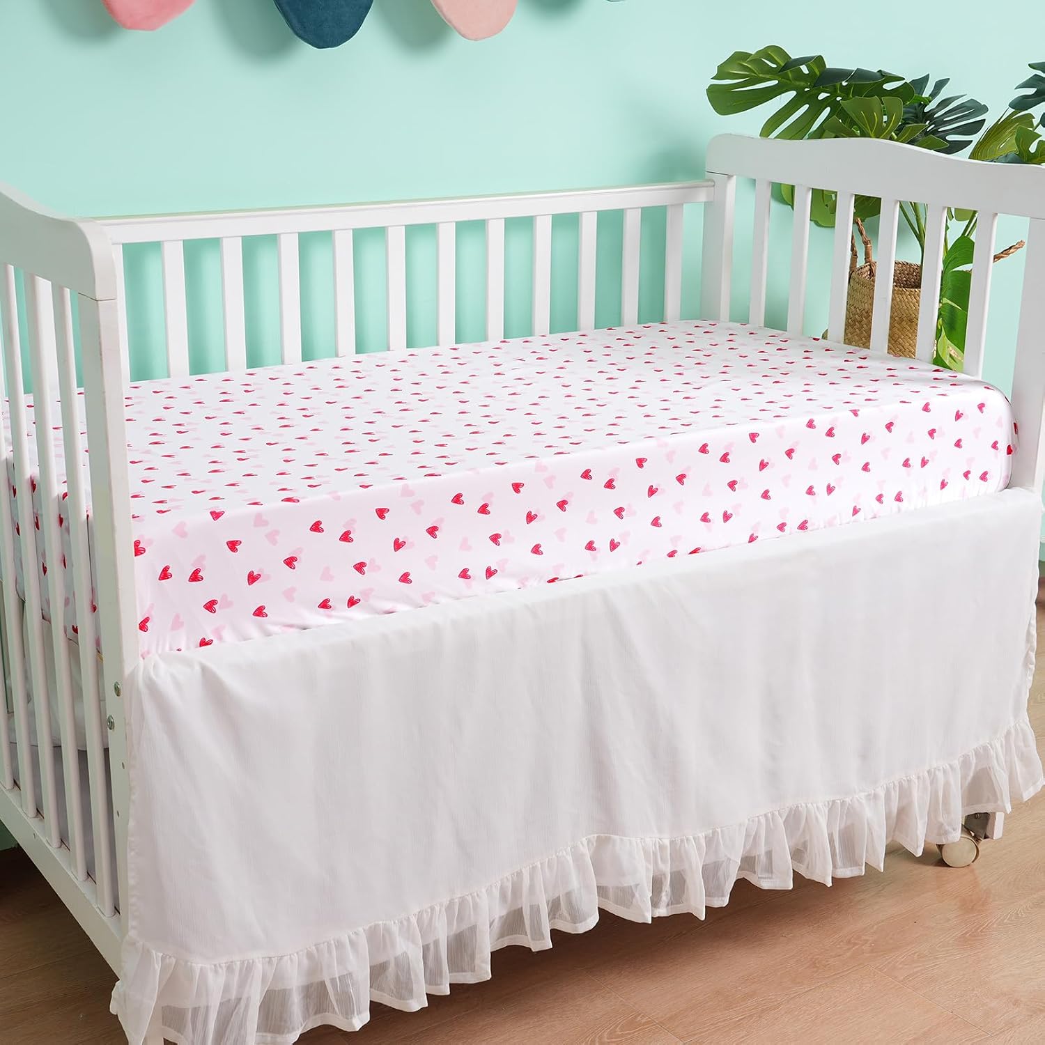 Detalle de david's kids 3 Pack Mini Crib Sheets — breathable baby sheets