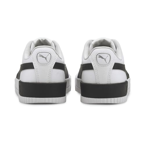 Detalle de PUMA Women Carina L Zapatillas - White/Black/Silver, 38.5 EU