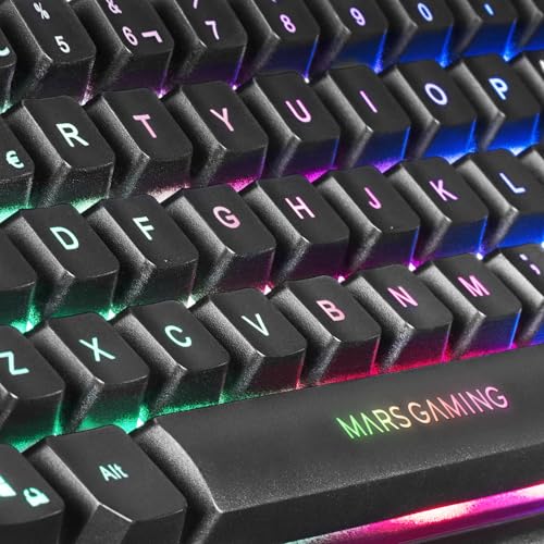 Detalle de Mars Gaming MCPTKL: Combo gaming TKL con teclado H-Mech y ratón 3200 DPI para multiplataforma