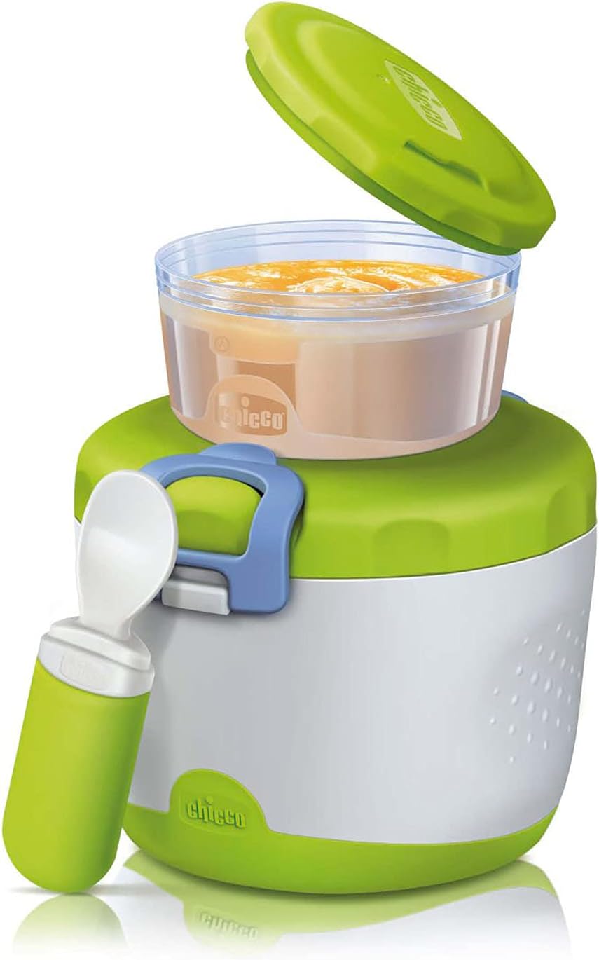 Detalle de Chicco Thermos Portapappa System Easy Meal 350 ml – kit completo per pappa calda o fredda