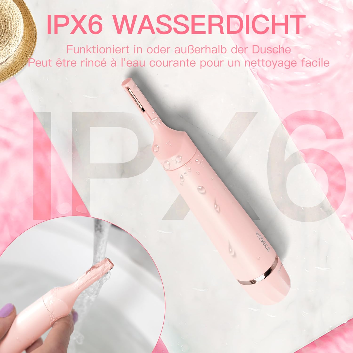 Thumbnail 4 de HEBECA Tondeuse à poils de nez 3 en 1 Rose