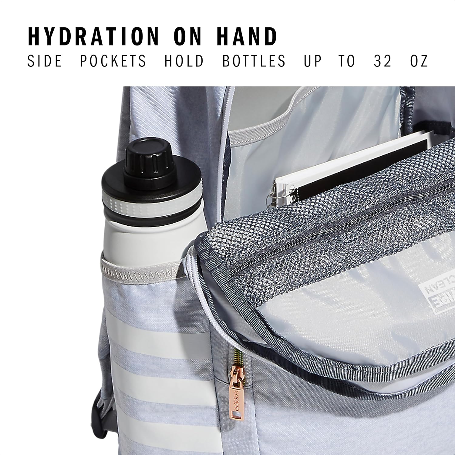 Detalle 2 de 3-Stripe Backpack with 15-Inch Laptop Sleeve