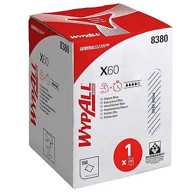 WypAll X60 8380 - Paños de limpieza azules en rollo