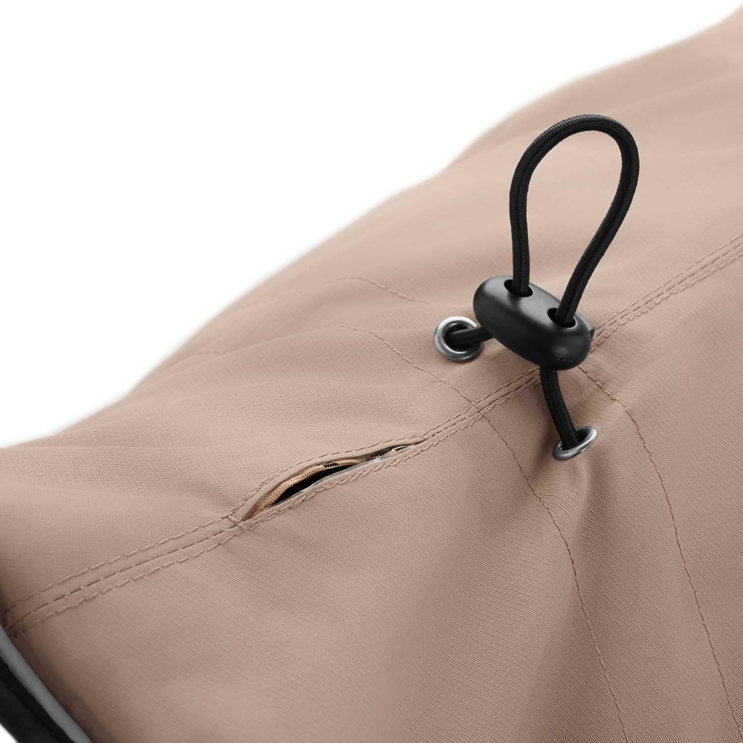 Detalle de HUNTER Hundemantel UPPSALA 25 – 2in1, taupe, wasserabweisend, reflektierende Paspeln