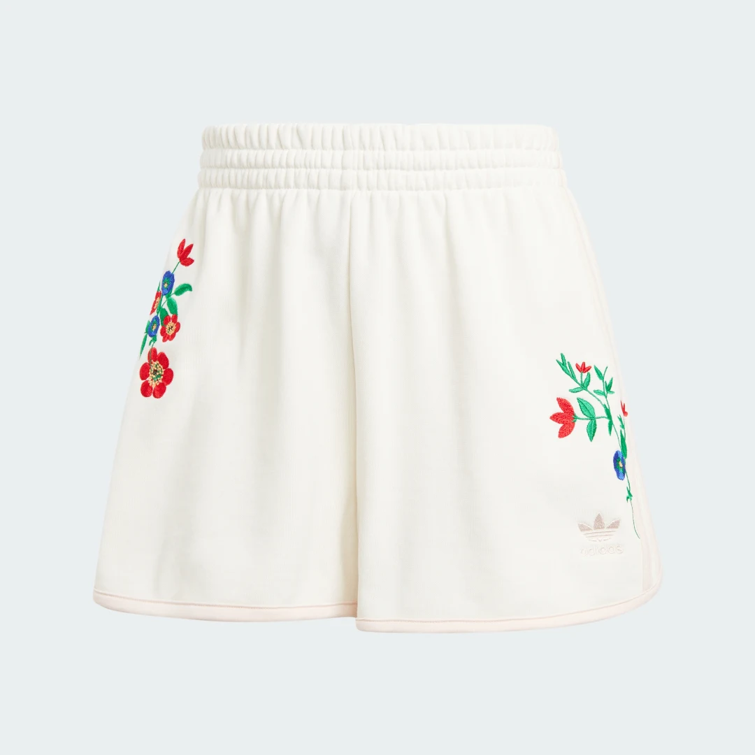 Detalle de Adidas Fashion Graphics Floral Shorts – Blanco