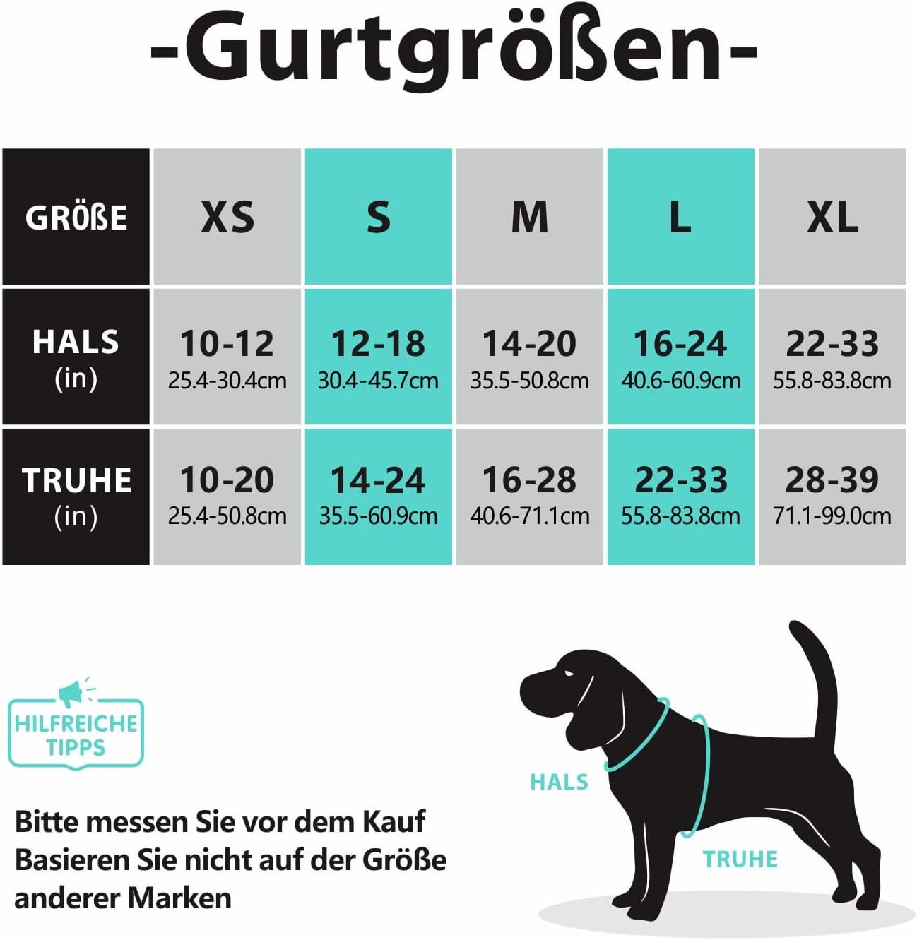 Thumbnail 5 de PoyPet Tumalo Teal Hundegeschirr L – gepolsterte Weste für große Hunde