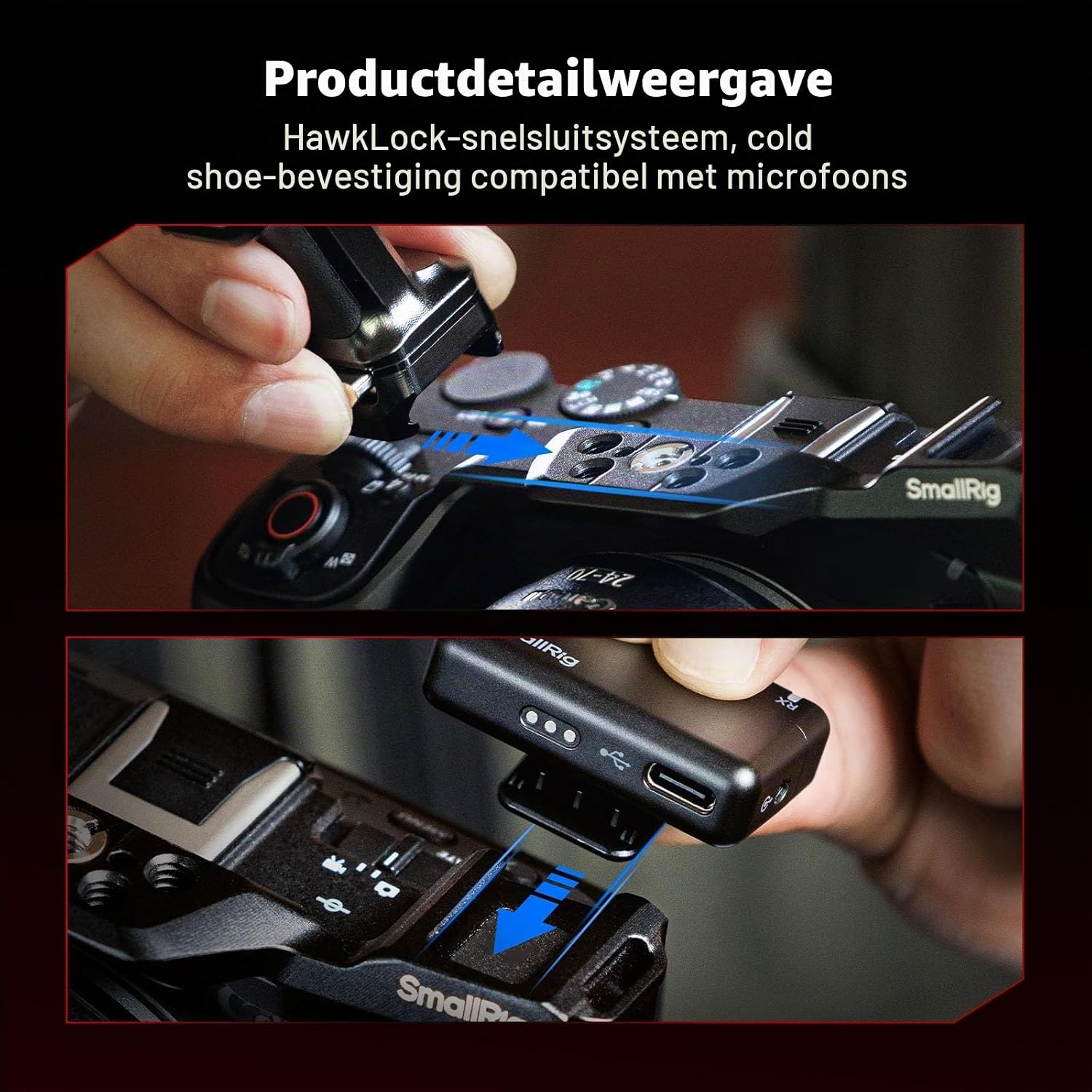 Detalle 1 de SMALLRIG HawkLock 6379 camerakooi voor Canon R6 V met Arca-plaat