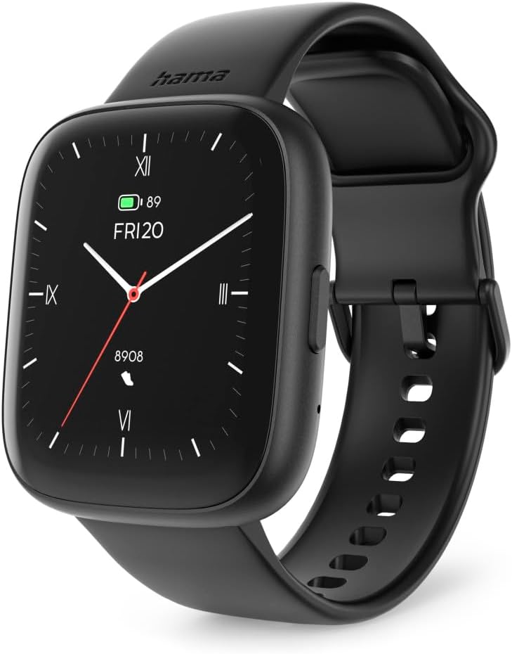 Detalle de Hama Montre Intelligente avec écran couleur 1,65" – 100 sports, IP68, suivi santé et assistant vocal
