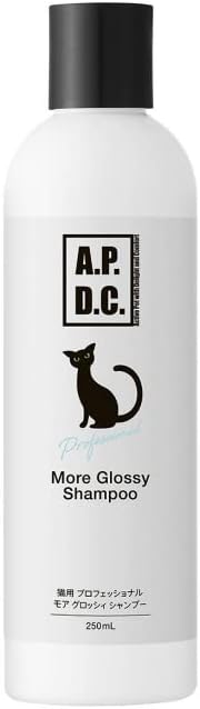 Detalle de A.P.D.C. モア グロッシィ シャンプー 猫用 250mL|全猫種対応・セカンドシャンプー・グリーンティーの香り