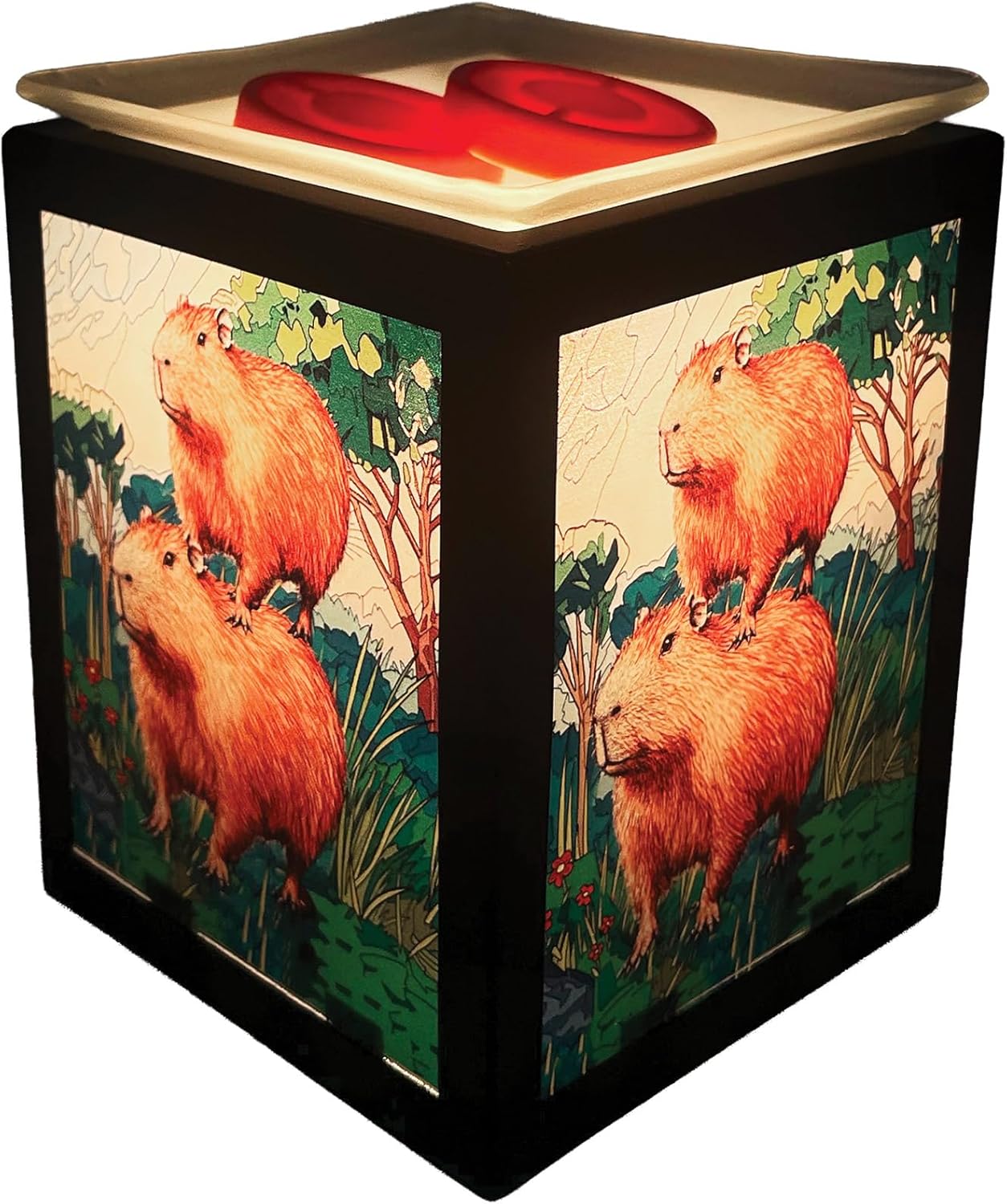 Thumbnail 4 de Cello Electric Wax Melt Burner (Capybara Design) – flame-free scent warmer with stained-glass glow