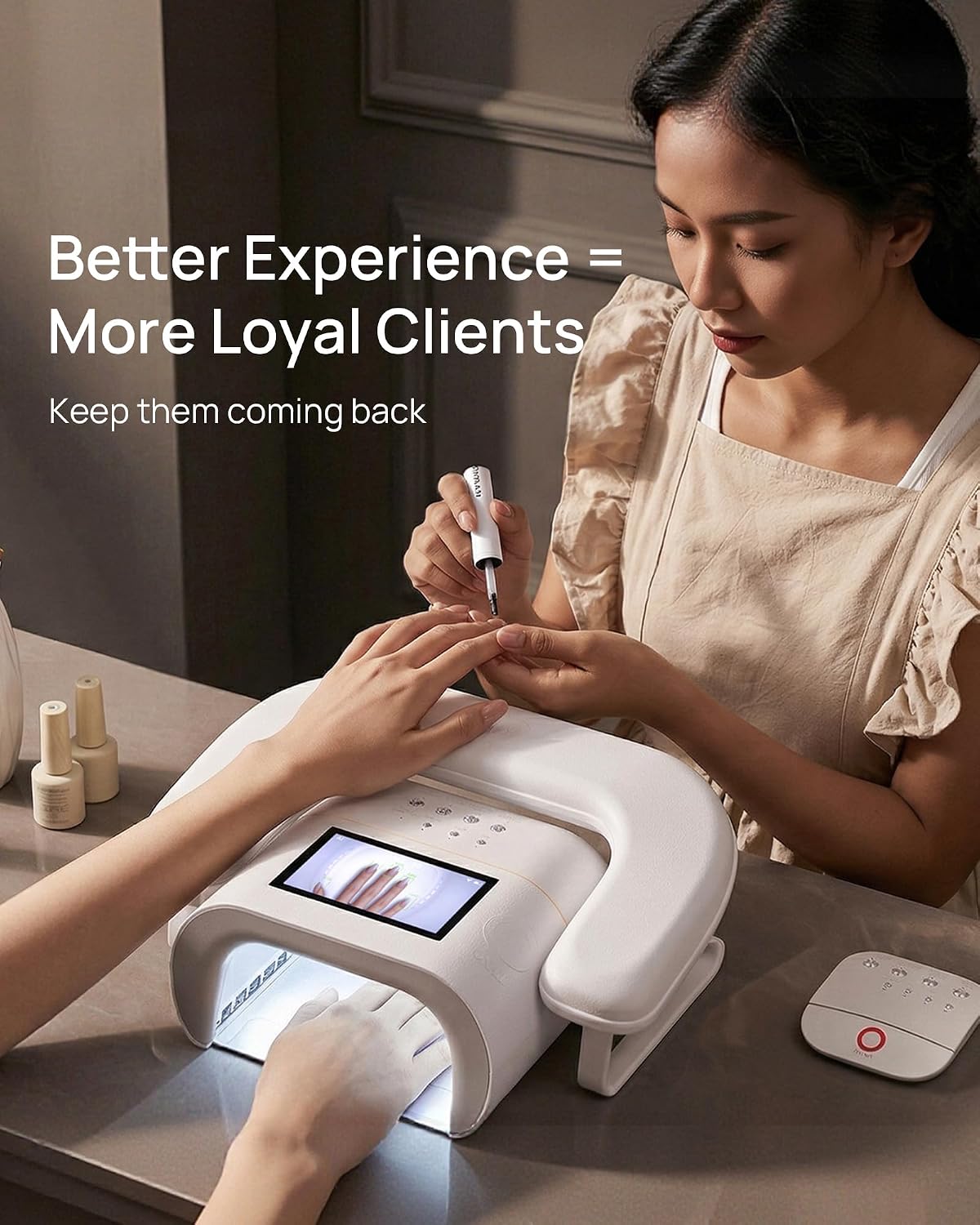 Detalle 2 de O NAIL AI Health Best Nail Lamp-O Precision Scan (2-in-1 AI Computer & Gel Dryer) with HD Live-View Screen, 109 LEDs