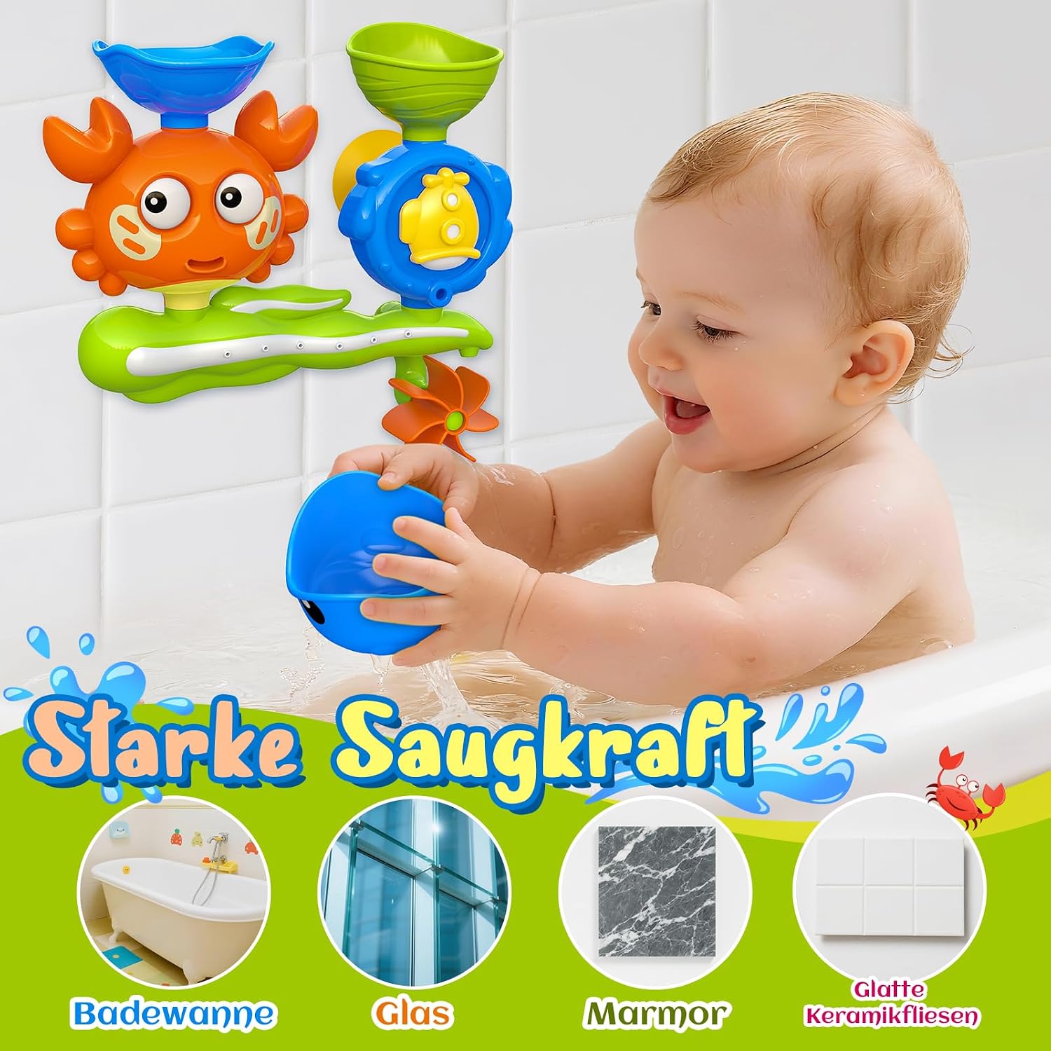 Thumbnail 3 de Bath Toys for Kids: Monkey-Skies Bath Toy with Suction Cup for Safe, Educational Bath Time