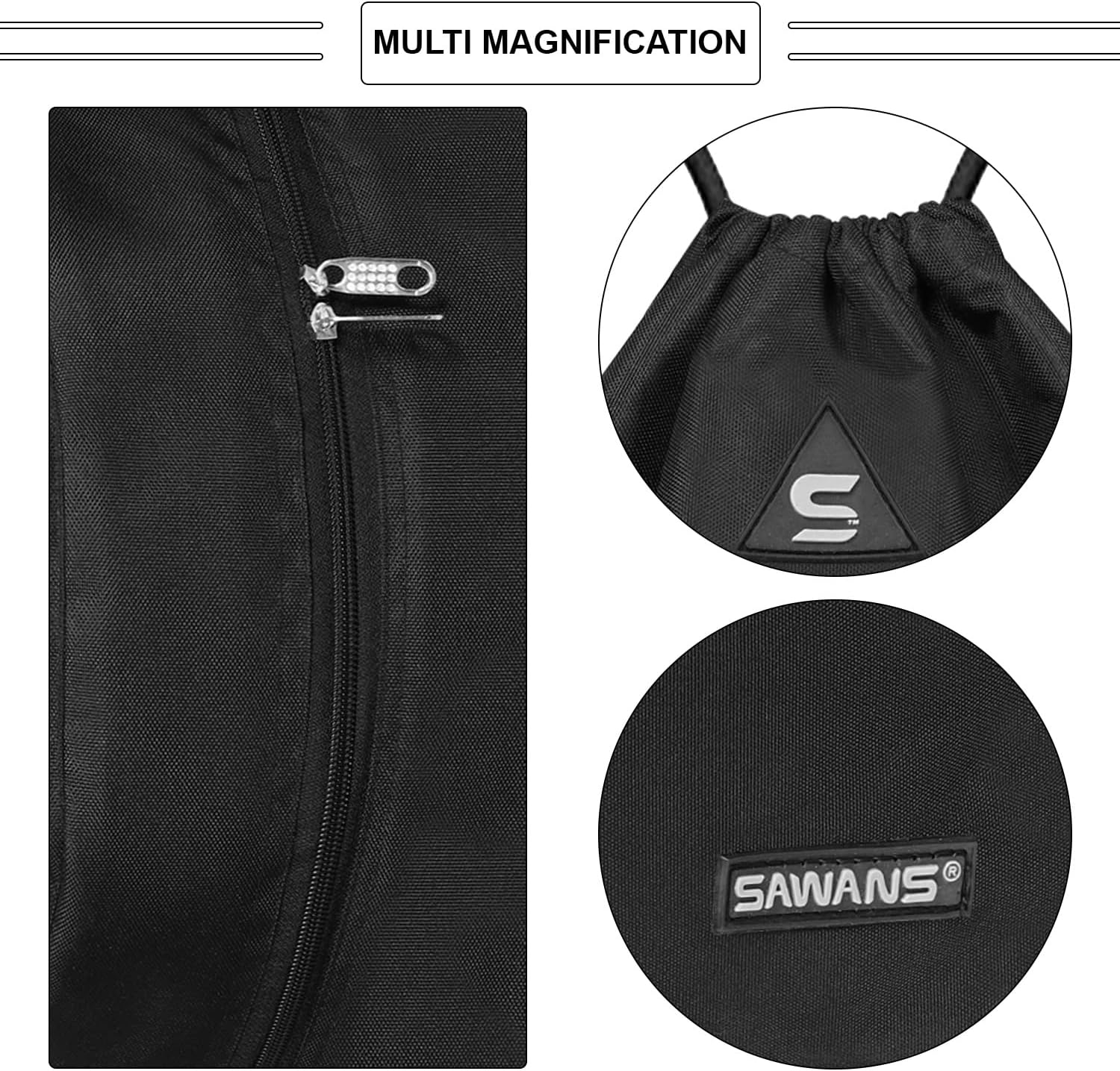 Detalle 2 de Drawstring Gym Sport Bag Waterproof Pocket Zipper