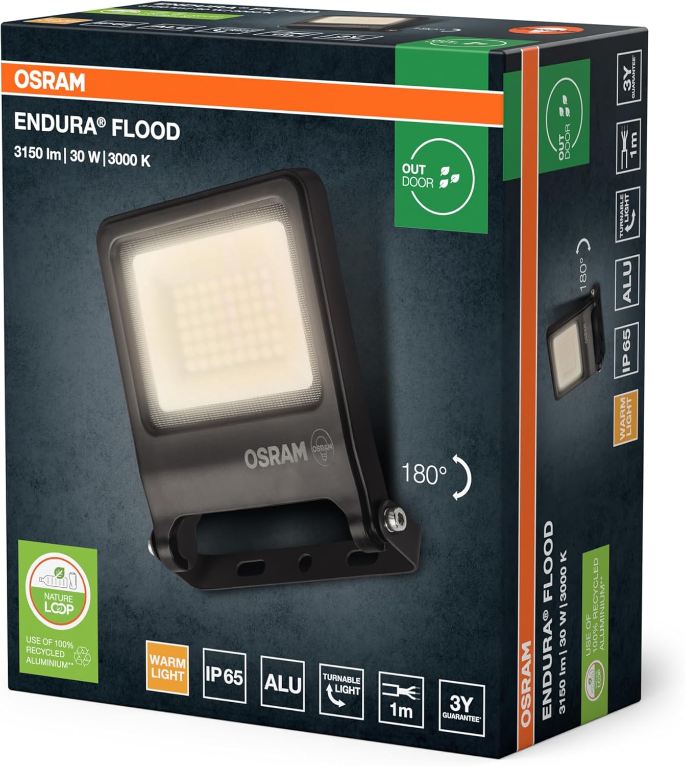 Thumbnail 1 de OSRAM Proiettore LED ENDURA FLOOD PC 30W, bianco caldo 3000K – 3000 lm, IP65