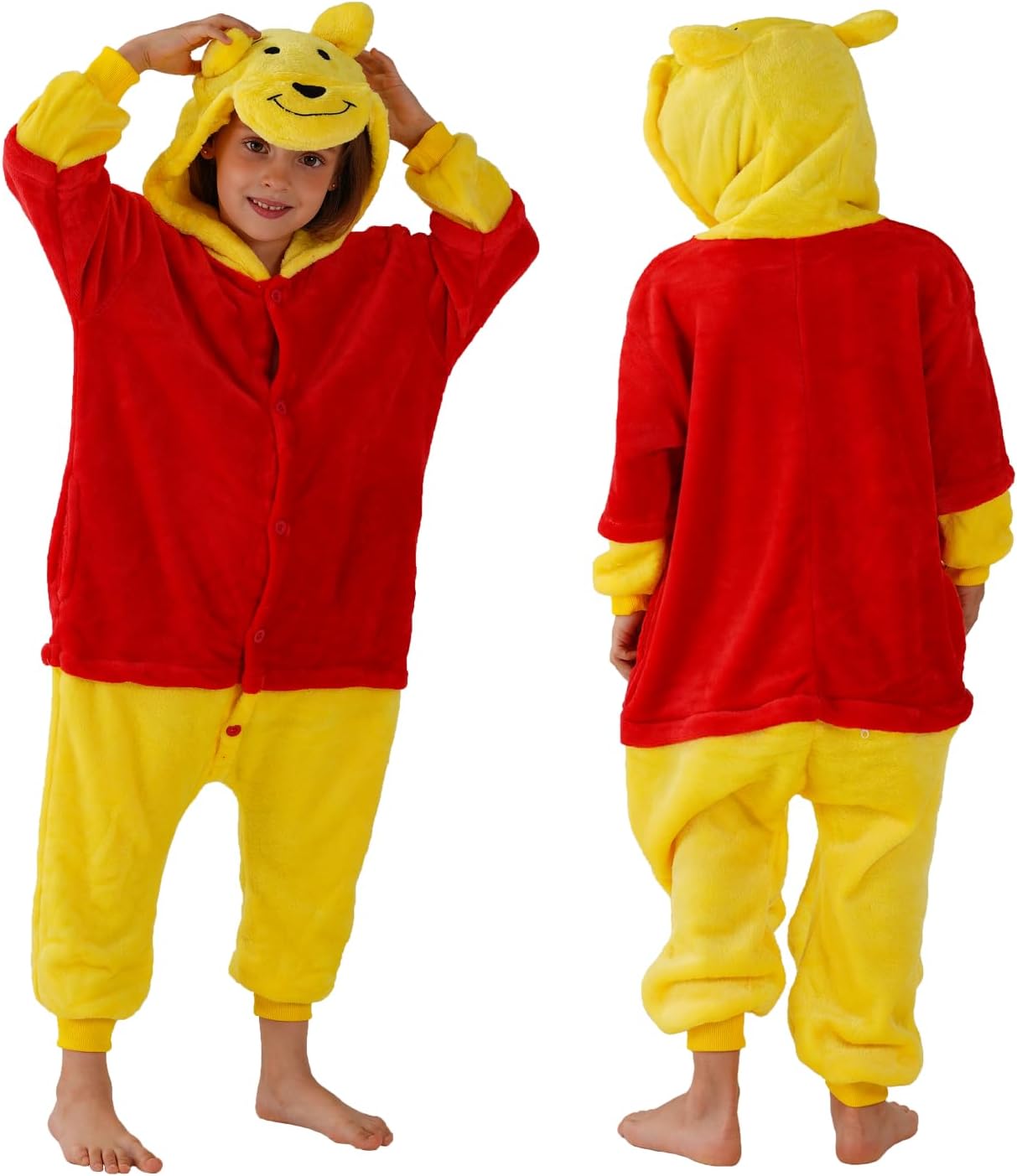 Thumbnail 1 de SCOPUCI 20240101 Kids’ Animal Onesie Pajamas, Flannel Fleece with Hood