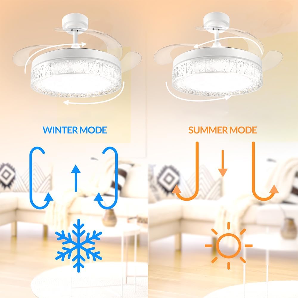 Thumbnail 4 de M Ledme - Ventilador de Techo LED White Aqua 66W 🌀