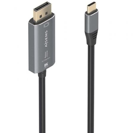 Detalle de Cable Conversor AISENS A109-0880 USB-C/DisplayPort 8K bidireccional, 1.8 m, aluminio negro