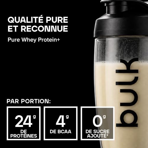 Detalle de Bulk Pure Whey Protein+ Vanille 900 g – Protéines de haute qualité pour un shake quotidien
