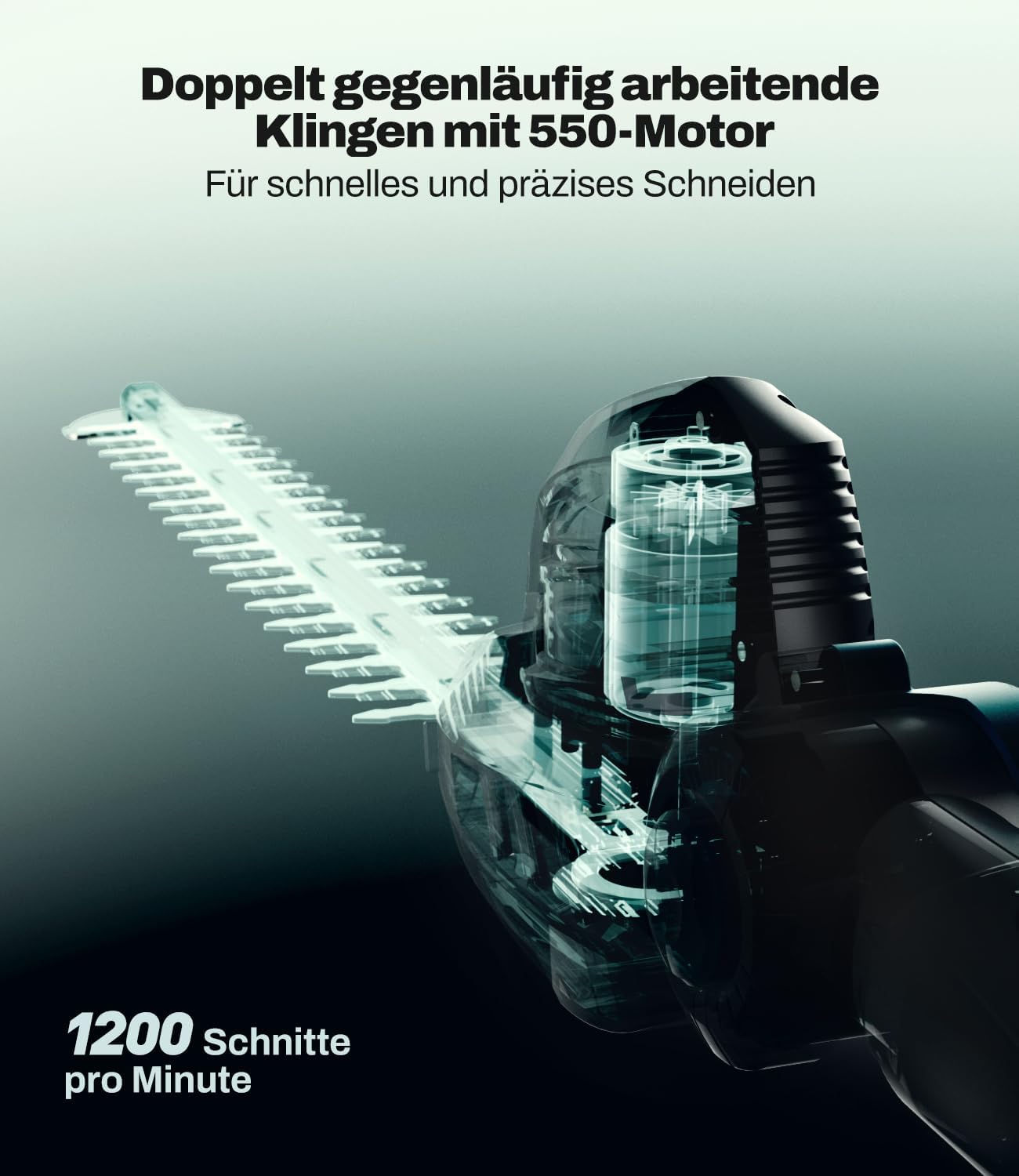 Detalle 2 de KIESBOHR CSL401 Akku Teleskop-Heckenschere 41 cm ✂