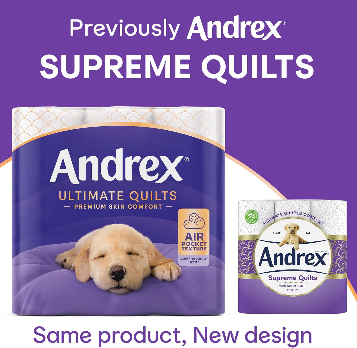 Detalle de Andrex Ultimate Quilt Toilet Roll 24 Rolls – 3-Ply, Bulk Buy, Soft & Thick Sheets