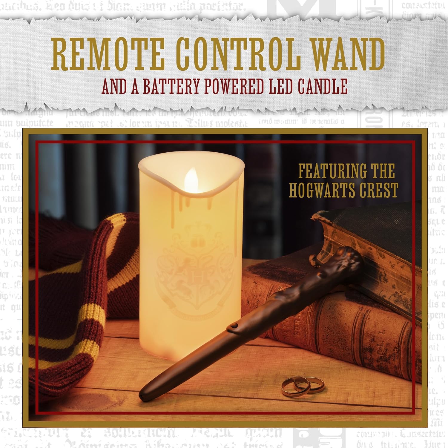 Detalle de Paladone PP9563HPV3 Harry Potter Hogwarts Candle Light with Wand Remote