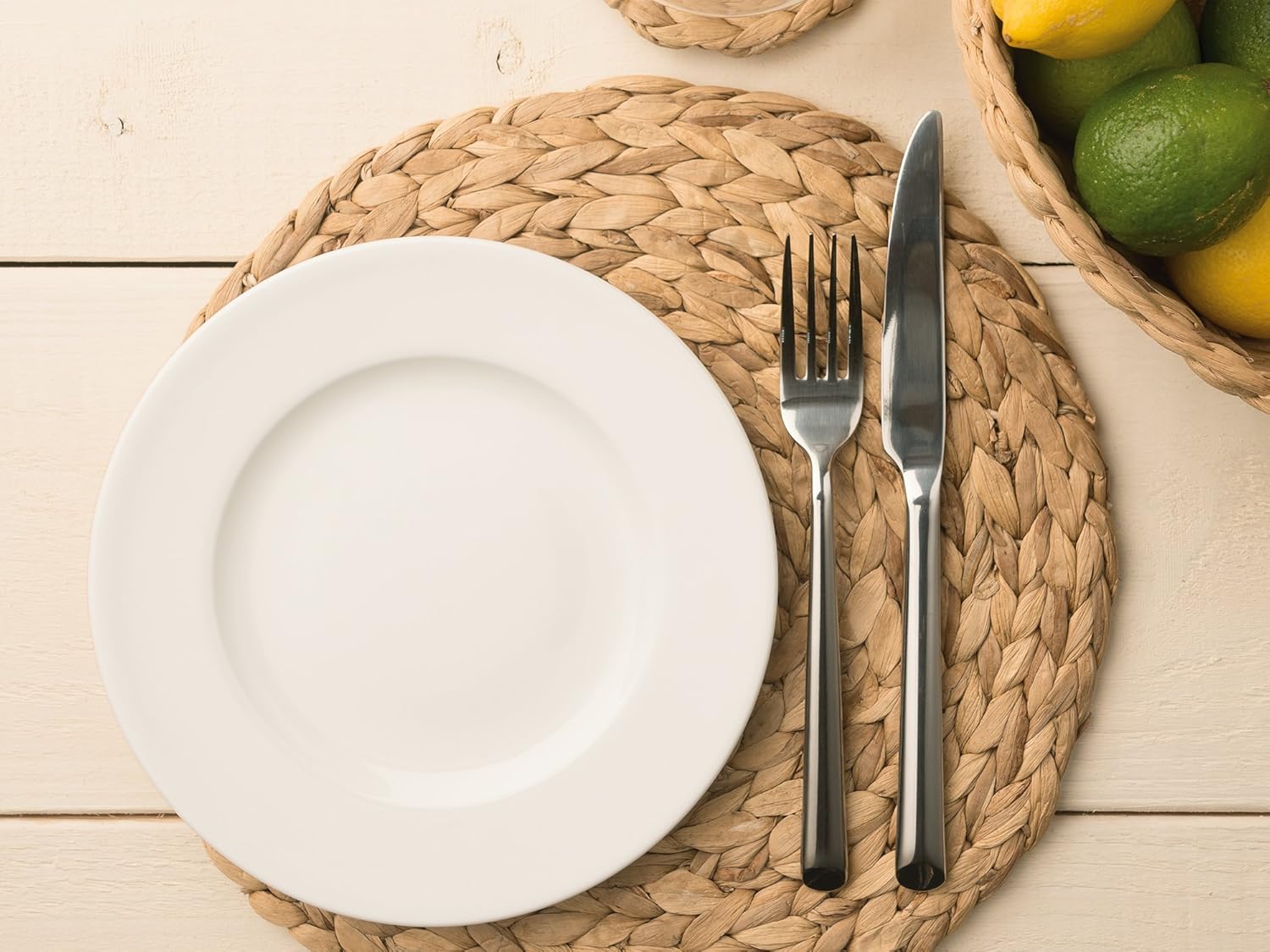 Thumbnail 1 de Set de 4 napperons placemats tissés NATURAL Water Hyacinth par Creative Tops – 30 cm