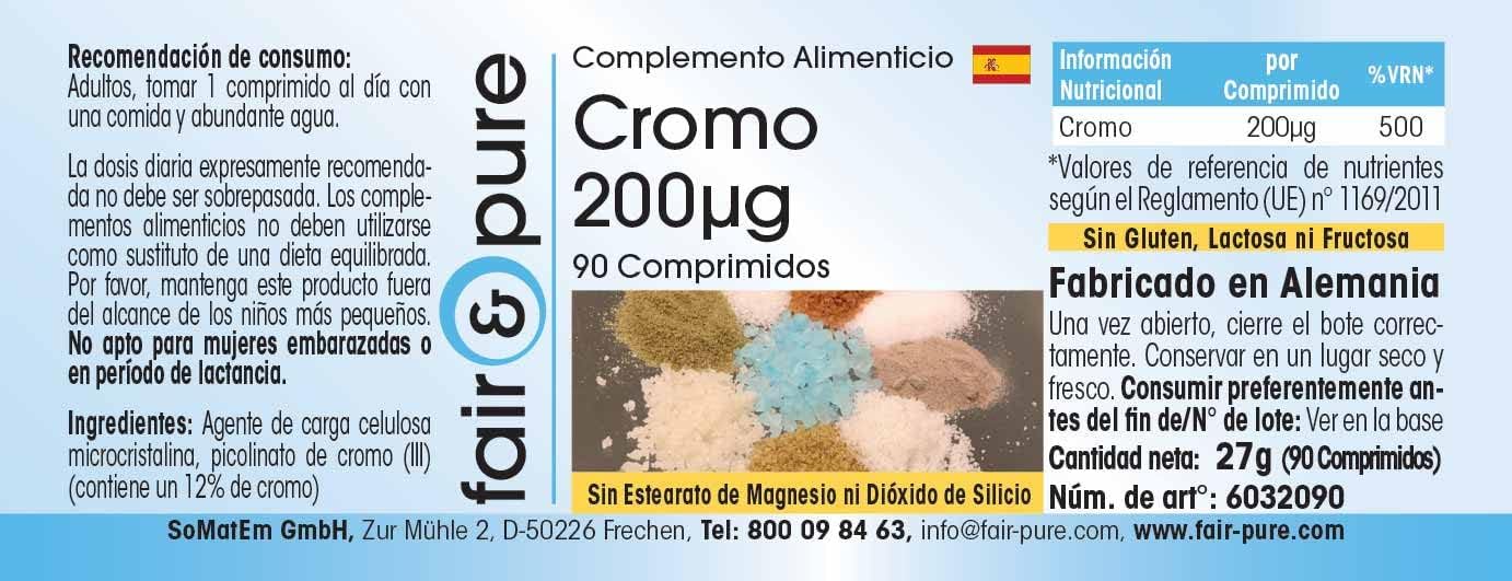 Thumbnail 4 de Fair & Pure Chrom 200 µg, 90 Tabletten – schluckfreundlich, vegan, deutsche Herstellung