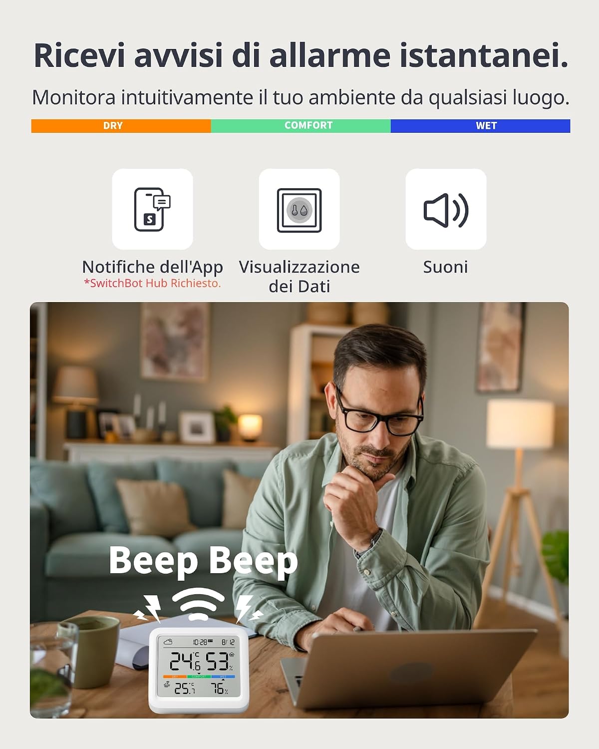 Thumbnail 5 de SwitchBot Stazione Meteo WiFi