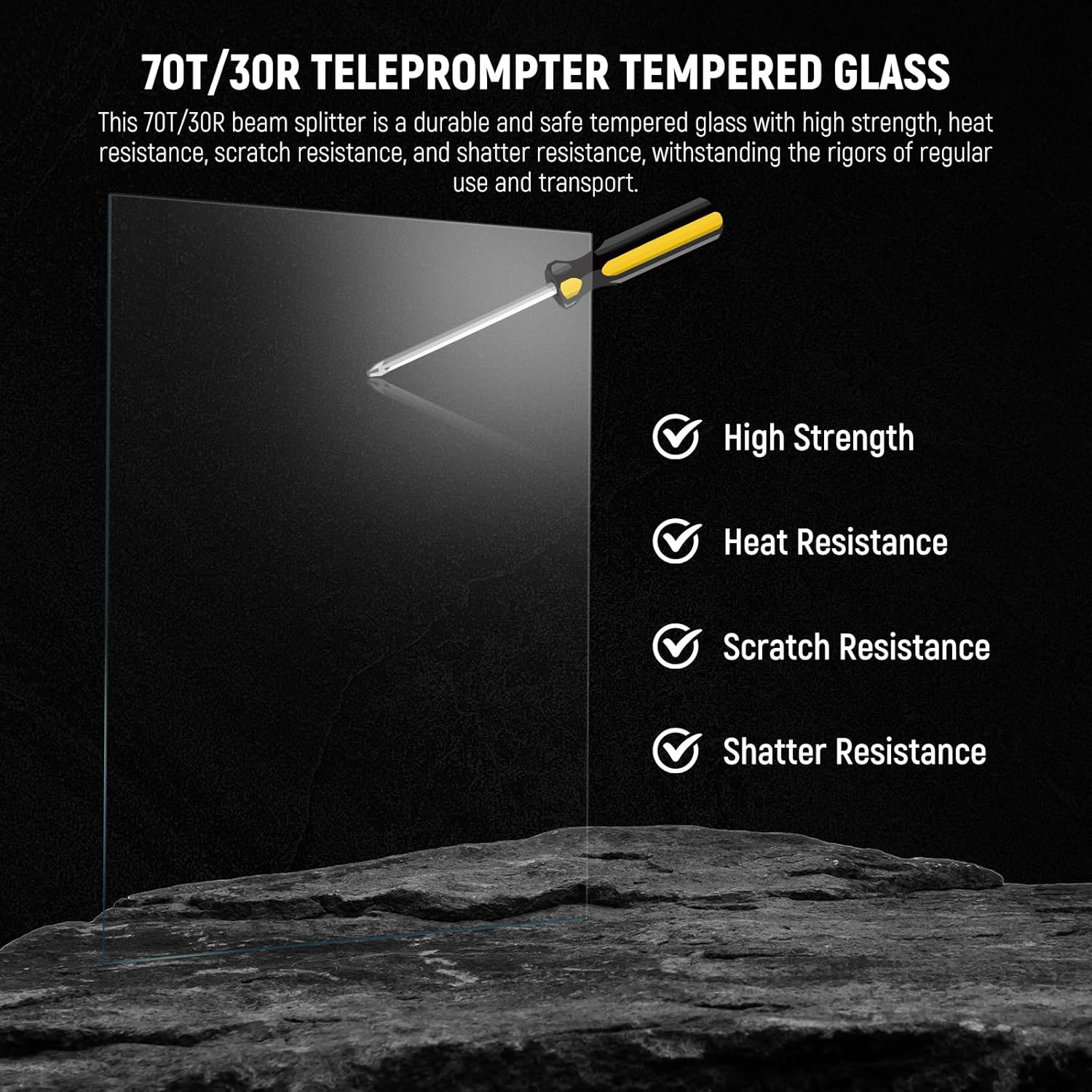 Detalle 2 de NEEWER NA17 répartiteur de faisceau pour téléprompteur DIY (verre de remplacement 17 pouces)