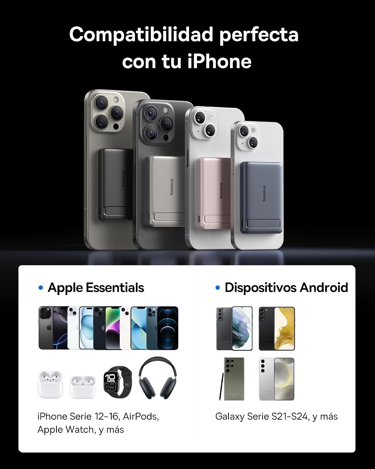 Thumbnail 6 de Baseus Mini MagSafe Power Bank 5000mAh Grau