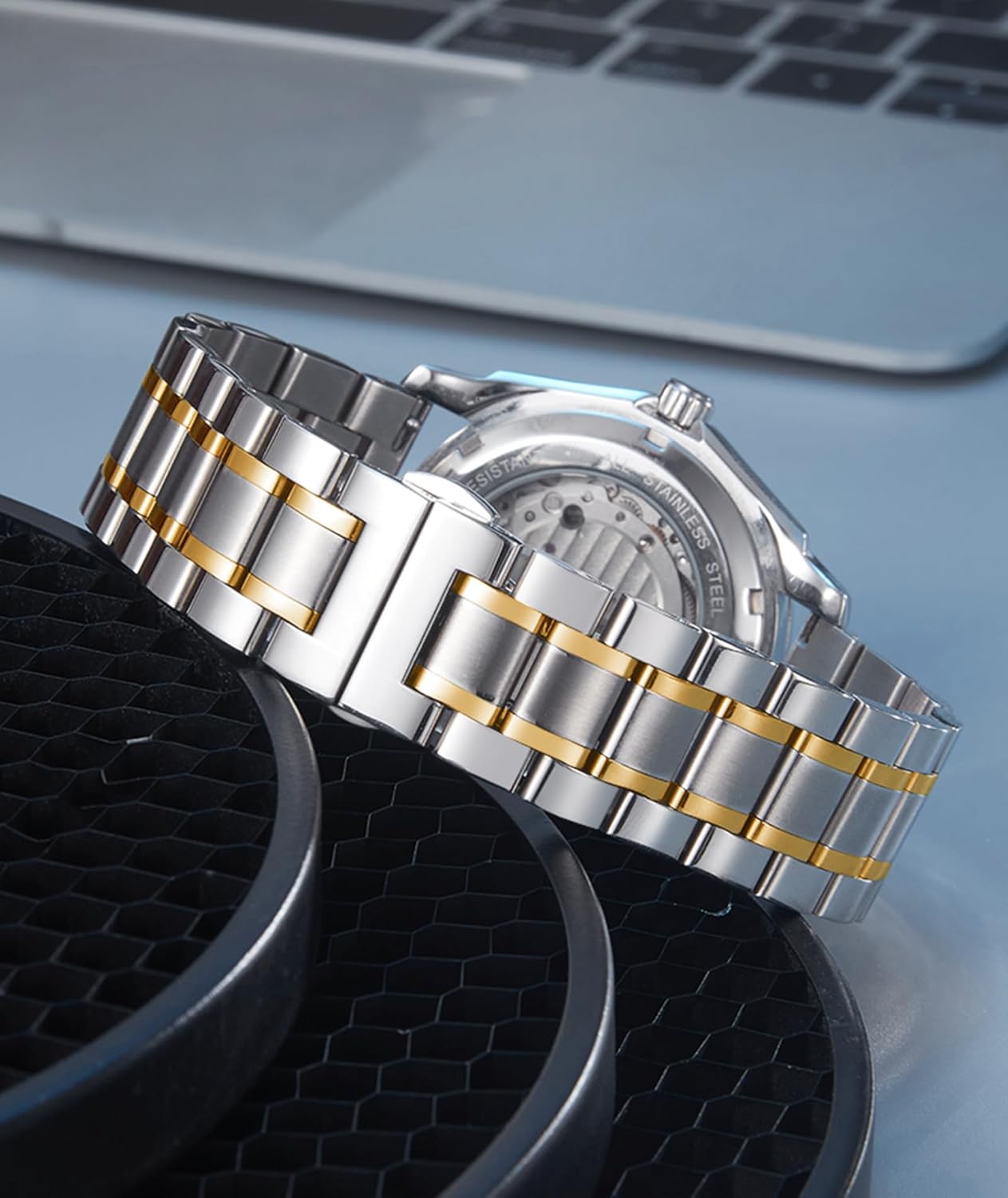 Thumbnail 3 de BINLUN Edelstahl Uhrenarmband 12–24 mm (316L) mit geraden und gebogenen Enden – Ersatzband für Smartwatch