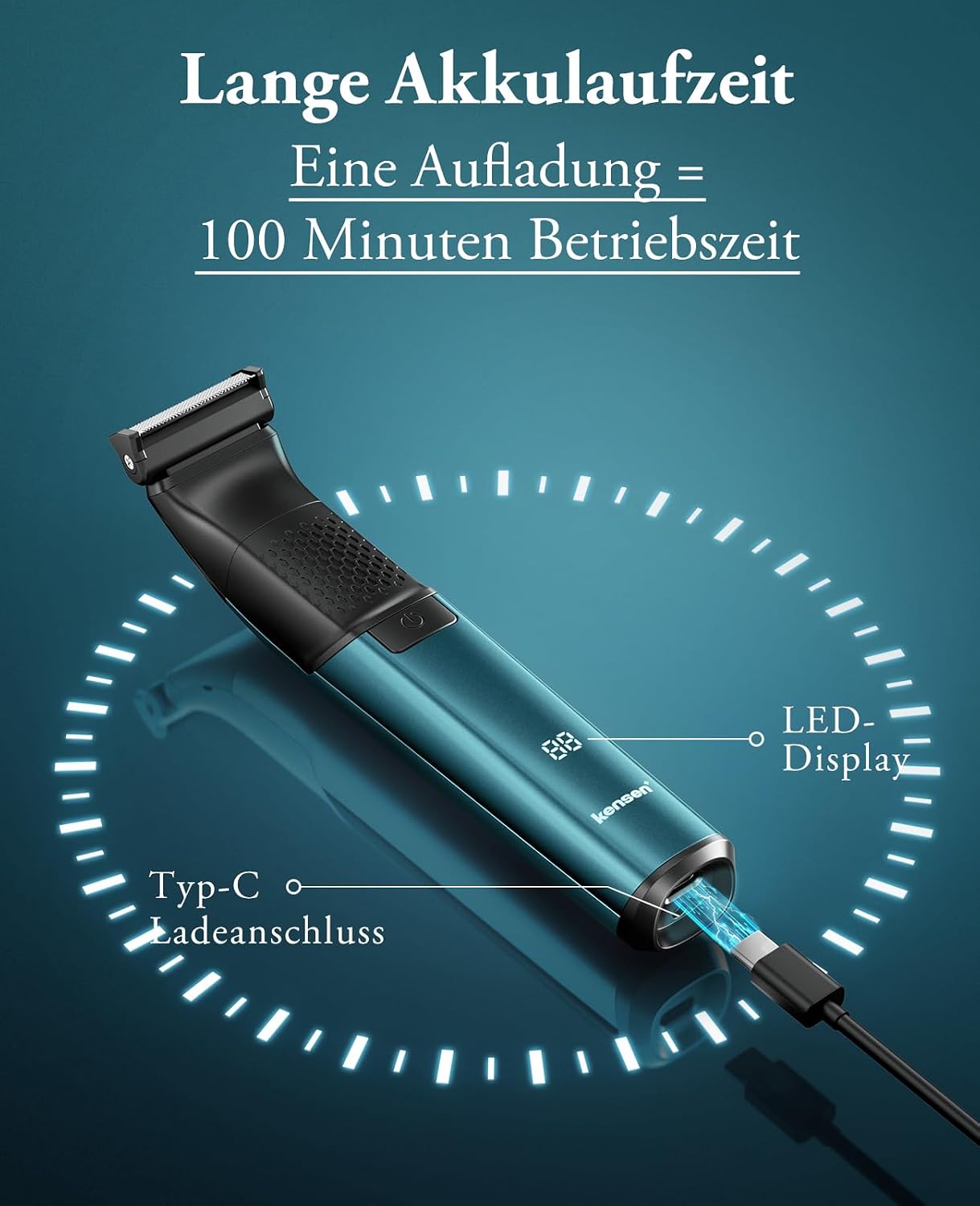 Thumbnail 5 de kensen Intimrasierer Mann 2-in-1 Körperrasierer