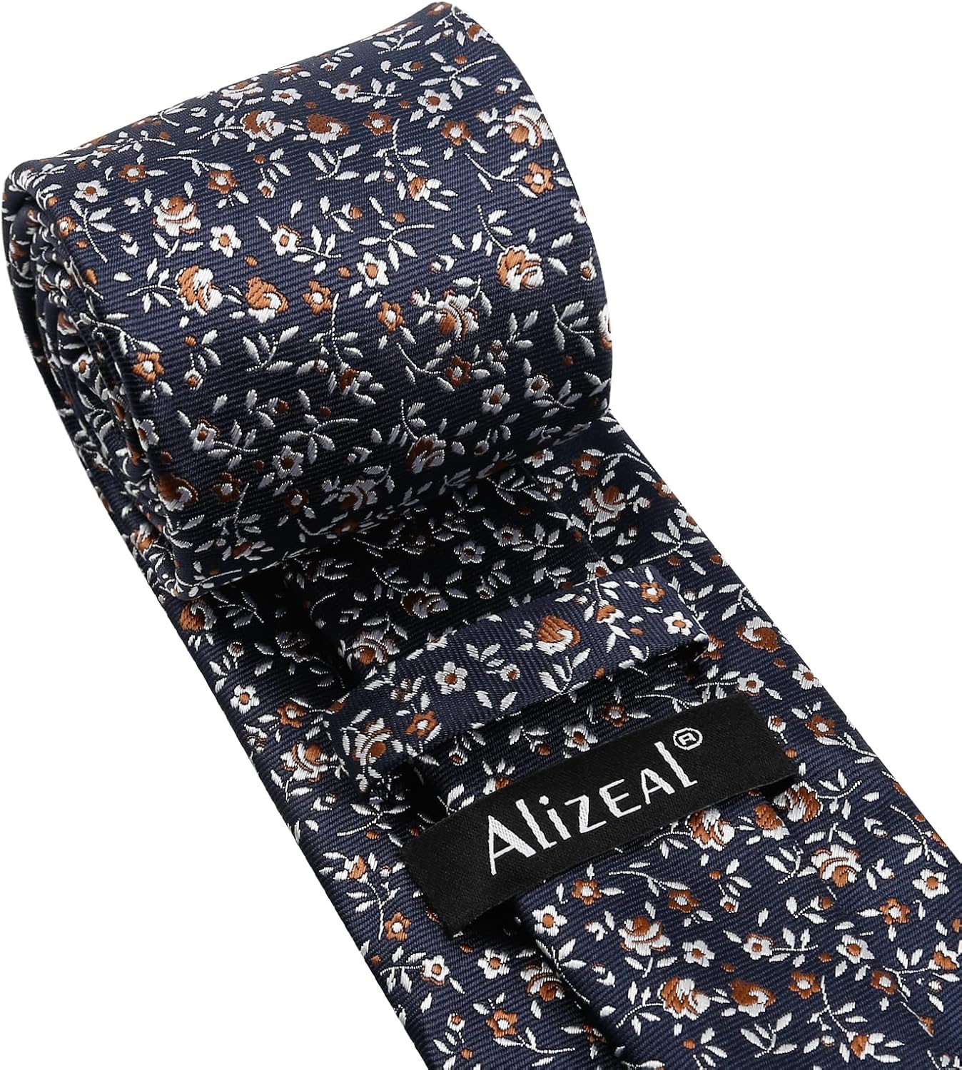 Thumbnail 1 de Alizeal Floral Necktie & Hanky Set – Small Floral Pattern, 100% Polyester