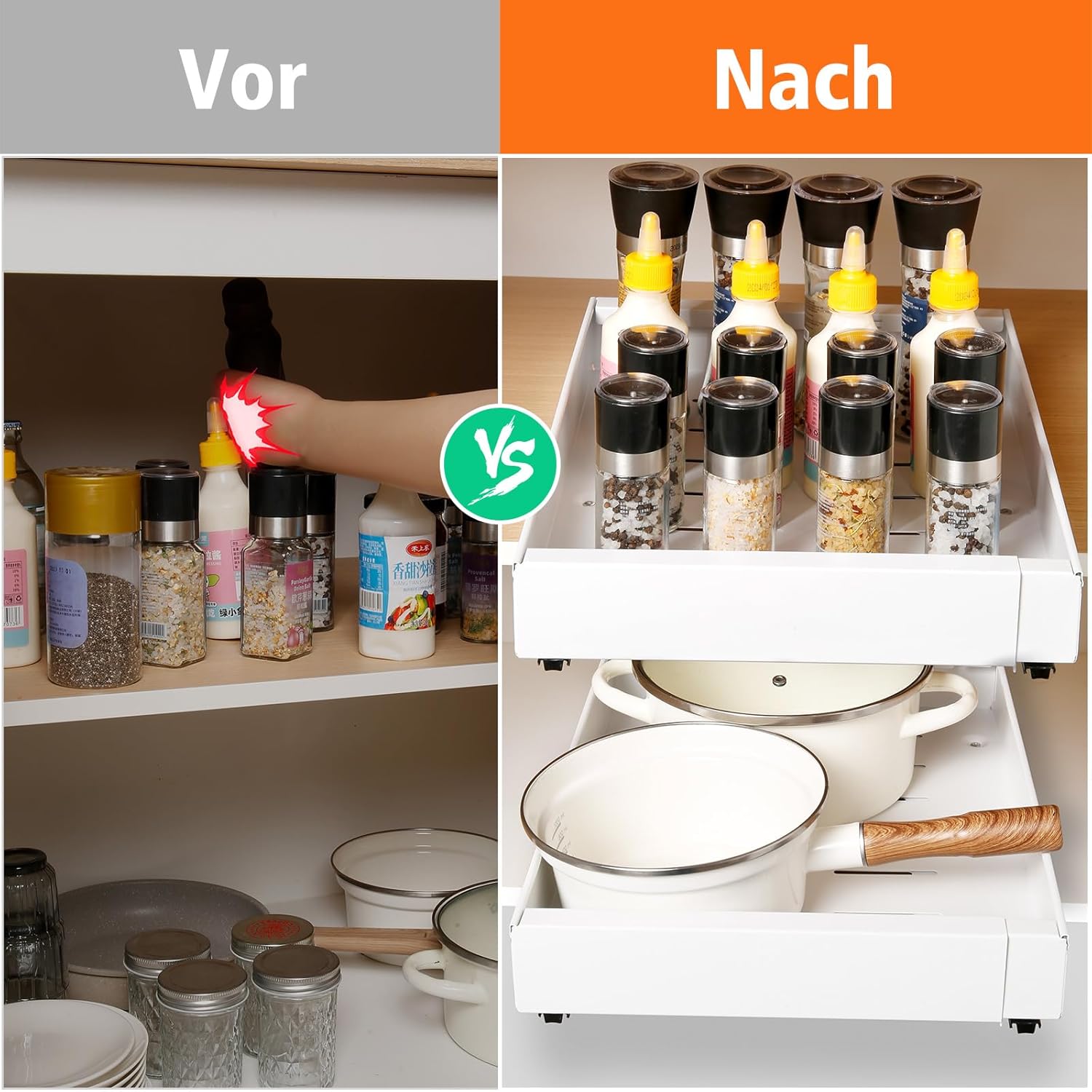 Thumbnail 2 de NAYAHOSE Teleskopschublade 32–48 cm Weiß