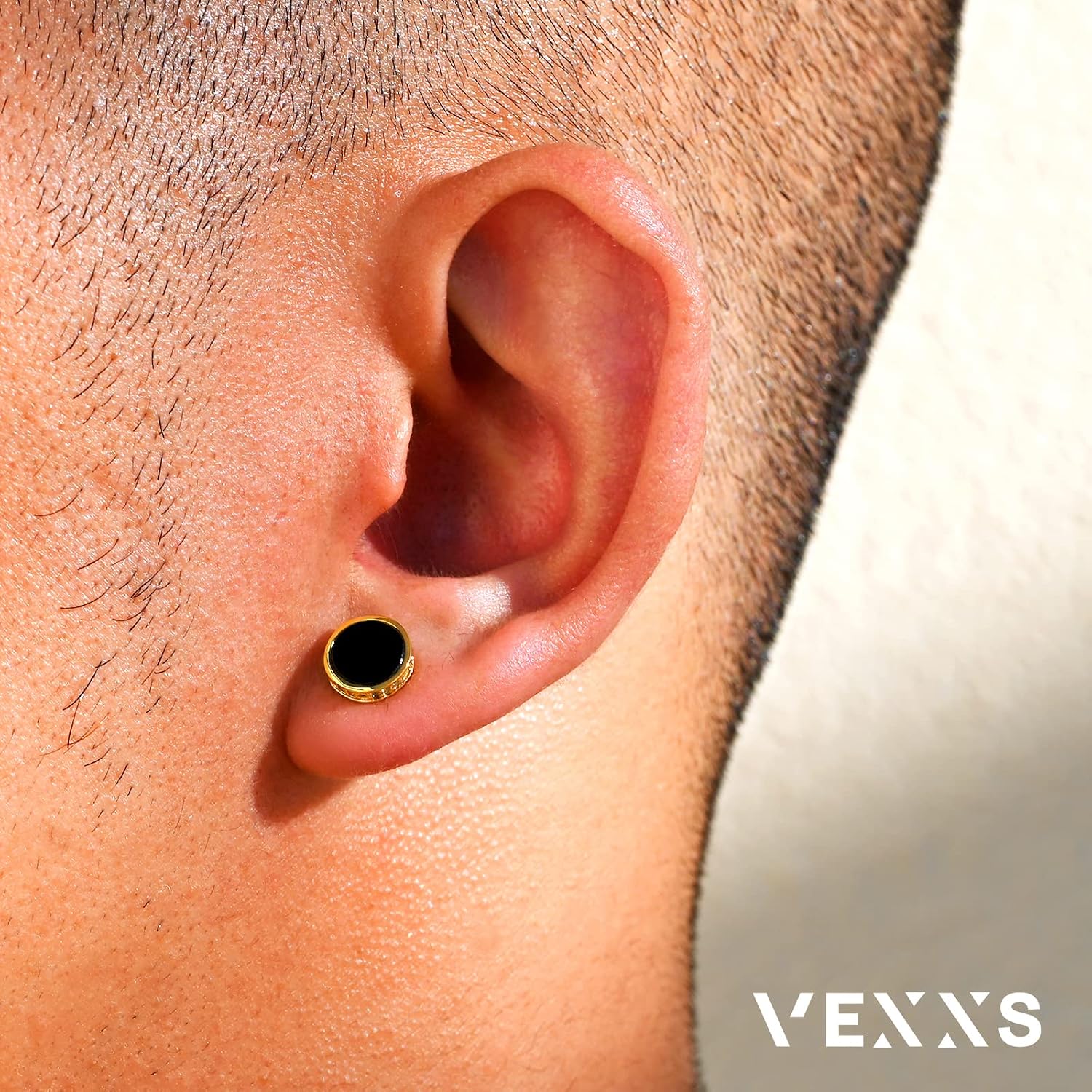 Thumbnail 3 de VEXXS Ohrringe Herren Silber 925 – 14K Gold/Weißgoldbeschichtung, 5A Zirkonia, hypoallergen